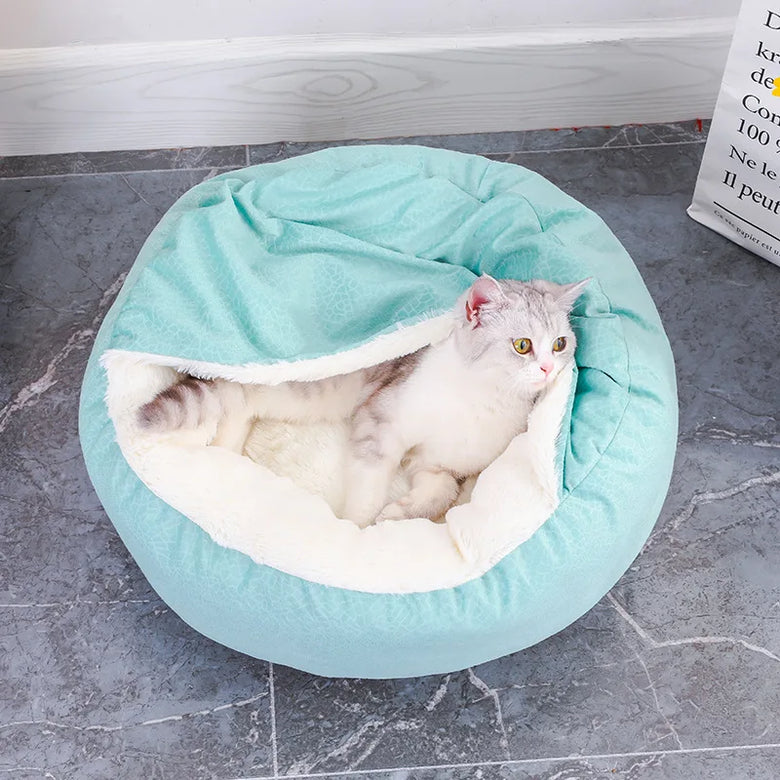 Cozy Hideaway Pet Cave Bed
