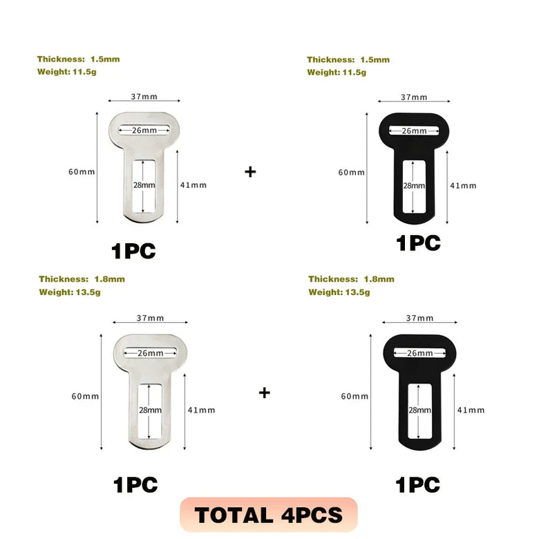 Universal Pet's Seat Belt (4-Pack)