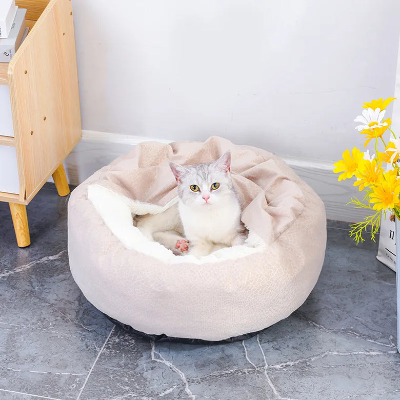 Cozy Hideaway Pet Cave Bed