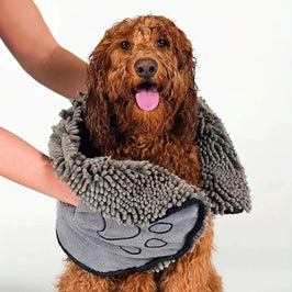 Toalha de Banho para Animais de Estimação em Chenille